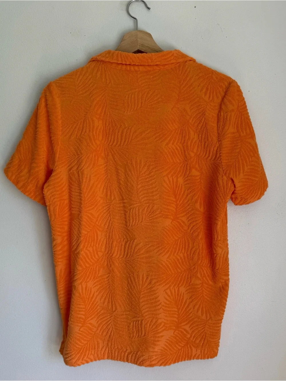 Set L*space Fronds Forever Terry Button Up Shirt and Drawstring Shorts in Orange - Picture 6 of 11